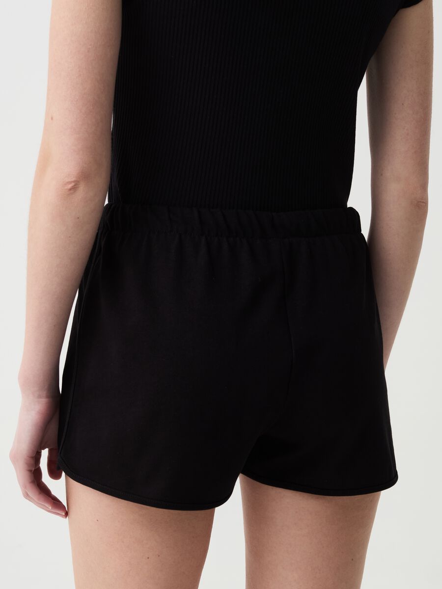 Shorts Essential in cotone con coulisse_2