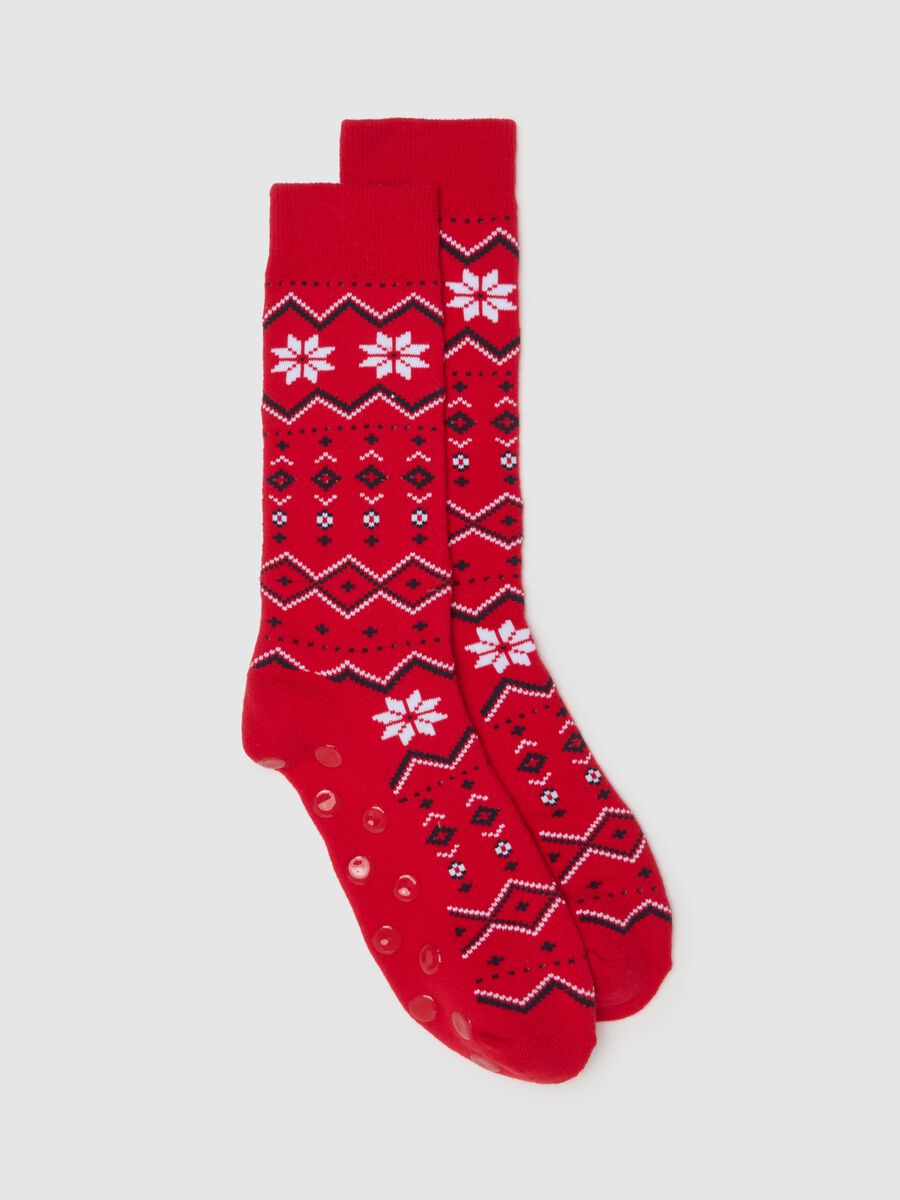 Red Christmas Stockings in Cotton Blend_0