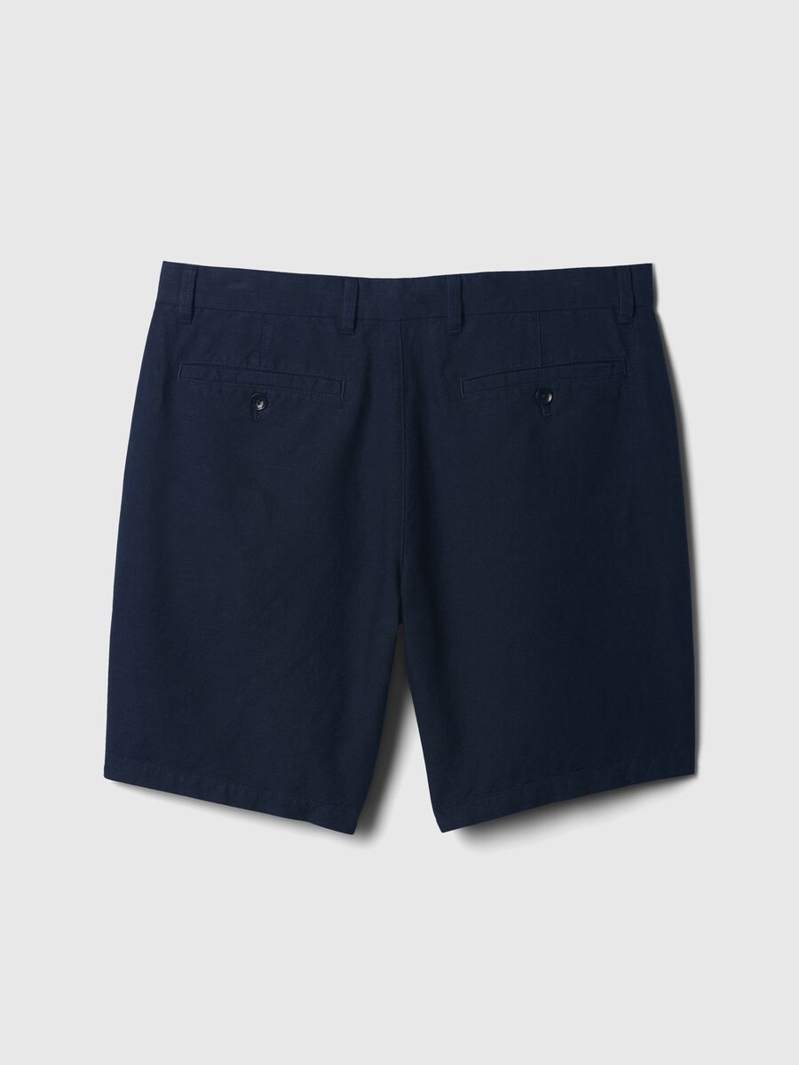 Relaxed-fit Bermuda shorts in cotton and linen_4