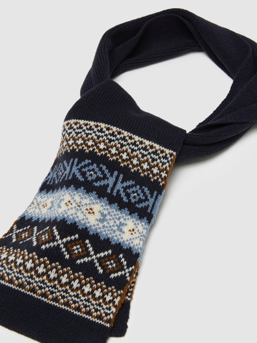 Child's Multicolour Scarf with Geometric Pattern_1