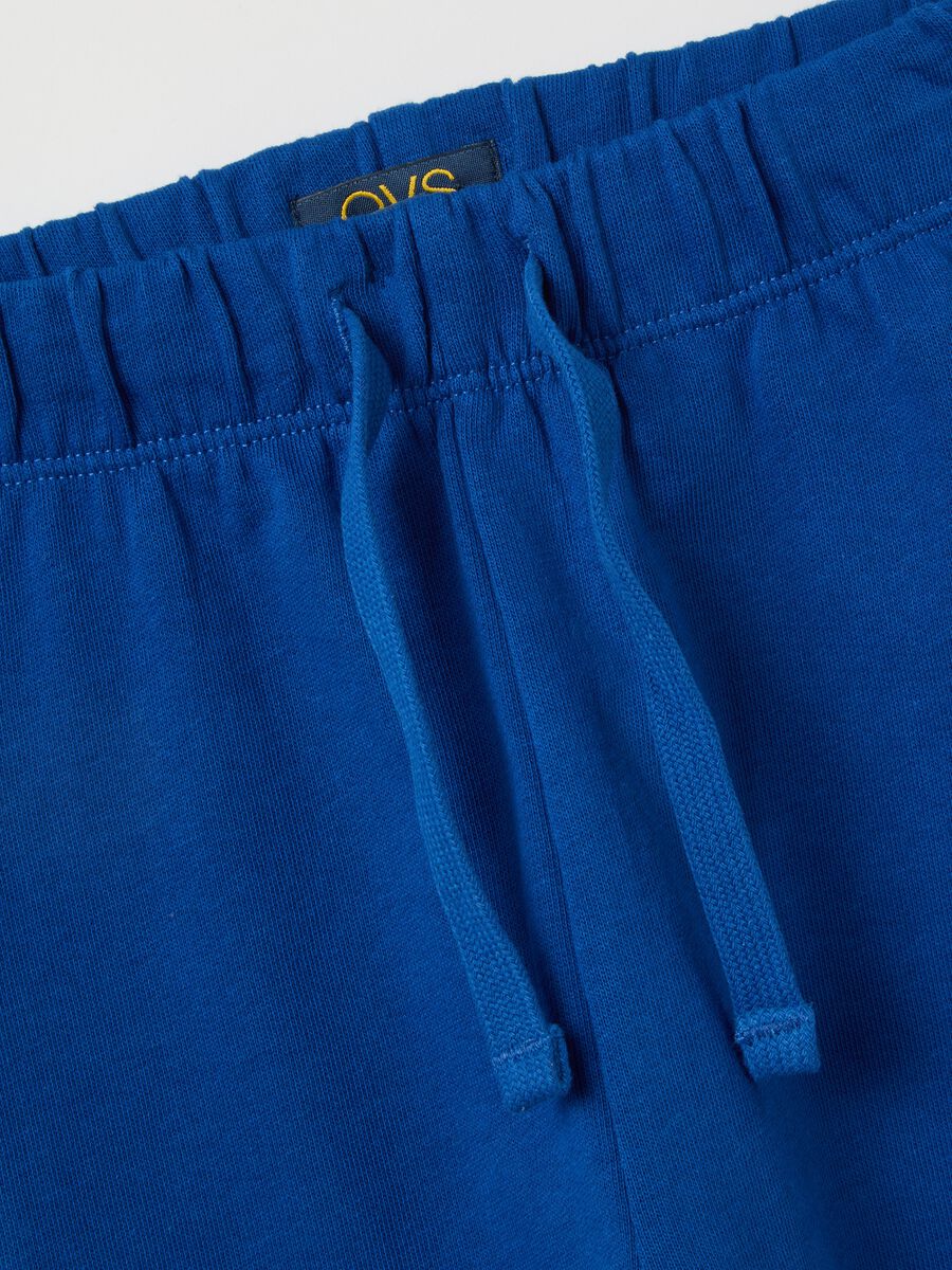 Children's pure cotton blue jogger trousers regular fit_2