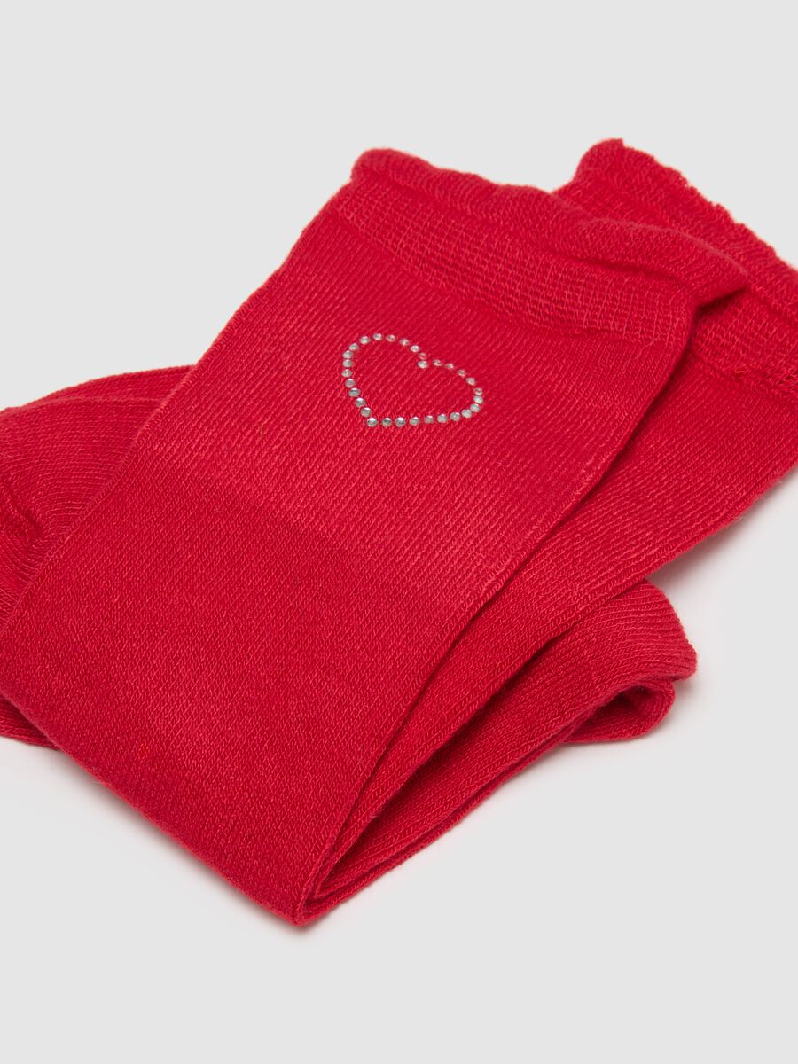 Girls' multicoloured stretchy long socks twin pack_2