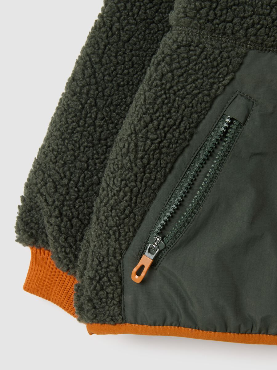 Green Hoodie in Sherpa Blend_3