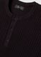 Black pure cotton ribbed waistcoat_5