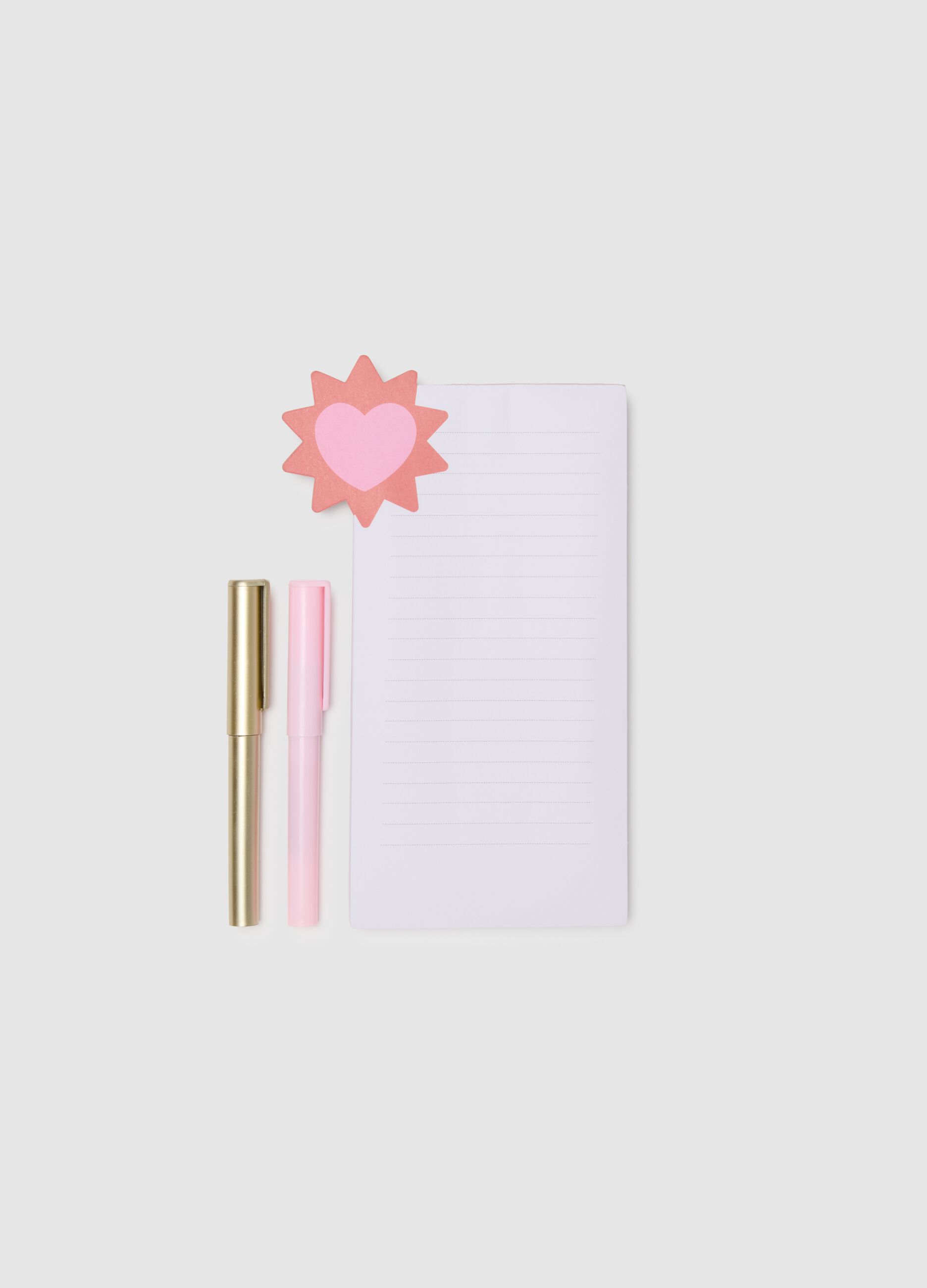 White Notebook with Colourful Pens