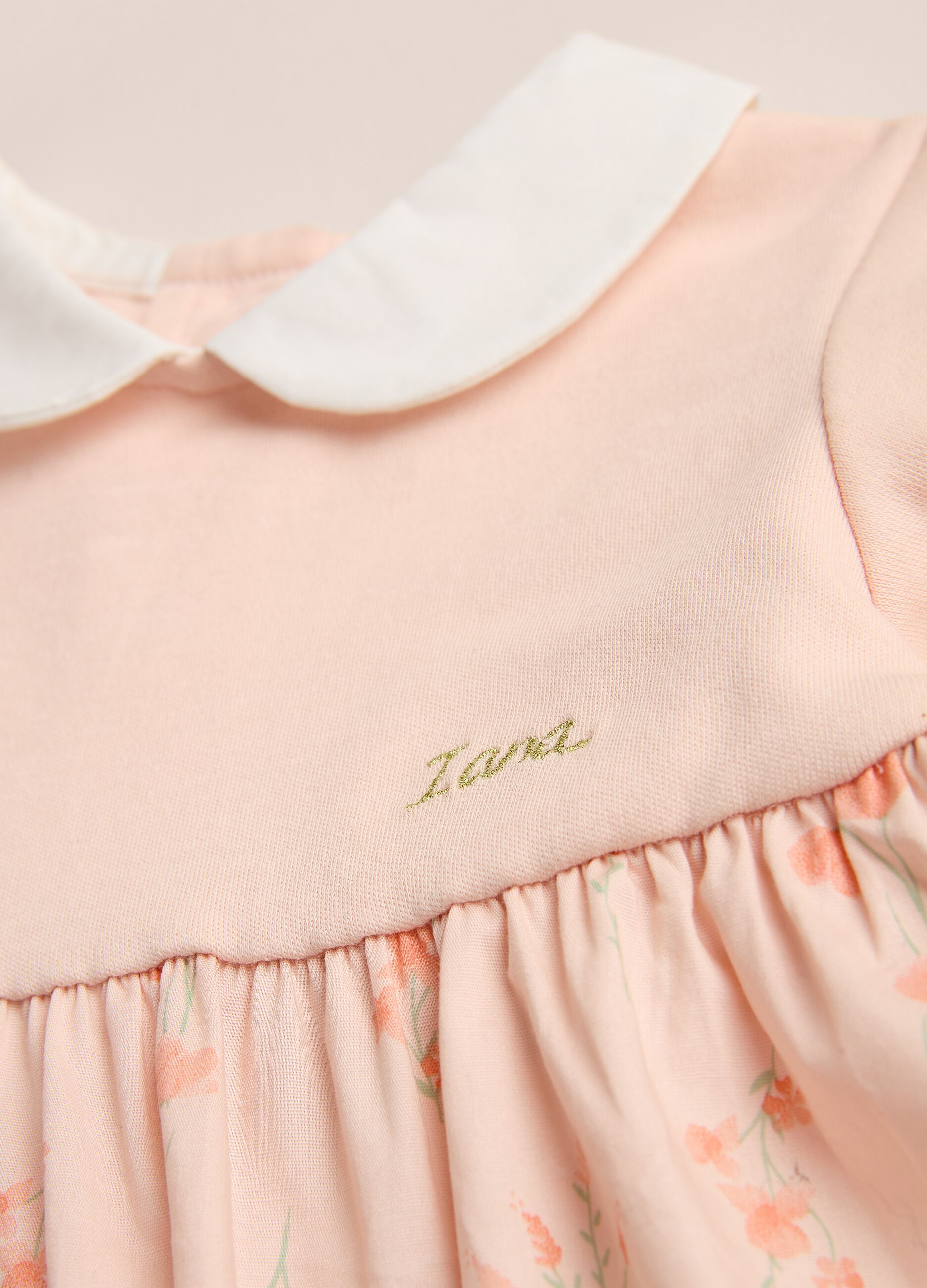 IANA 100% cotton romper suit with collar
