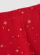 Girls' Red Stretch Cotton Skinny Leggings with Prints_2
