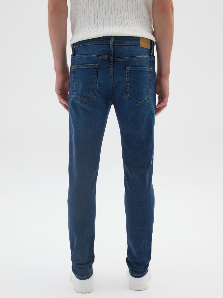 Blue Slim Fit Denim Trousers_2
