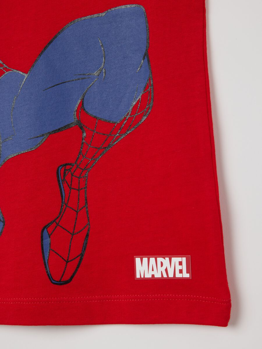 Red Marvel vest with Spiderman print_3