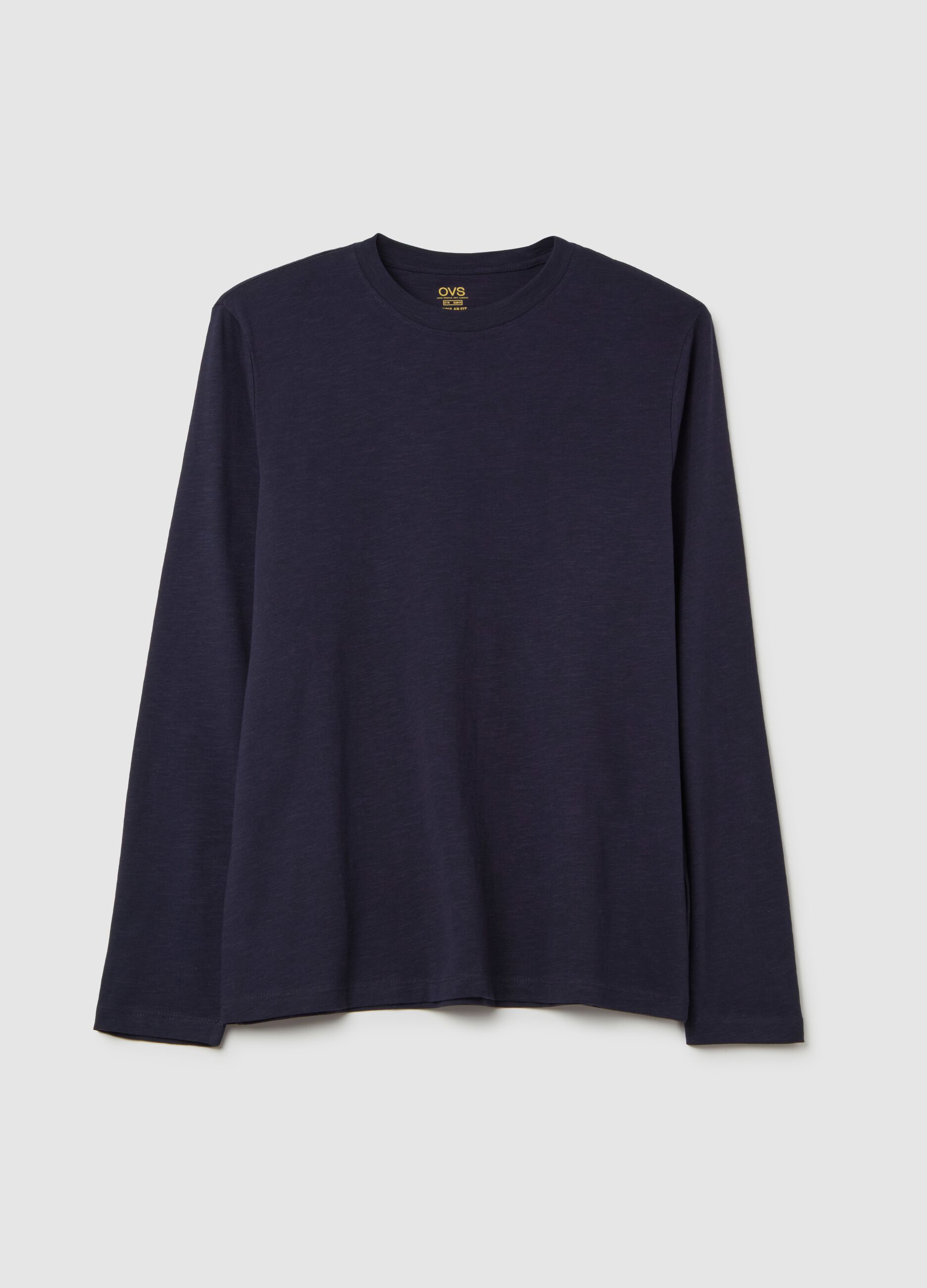 T-shirt a maniche lunghe in cotone 