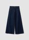 Blue pure cotton wide-leg jeans_4