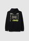 Children's black regular fit cotton blend sweatshirt_4