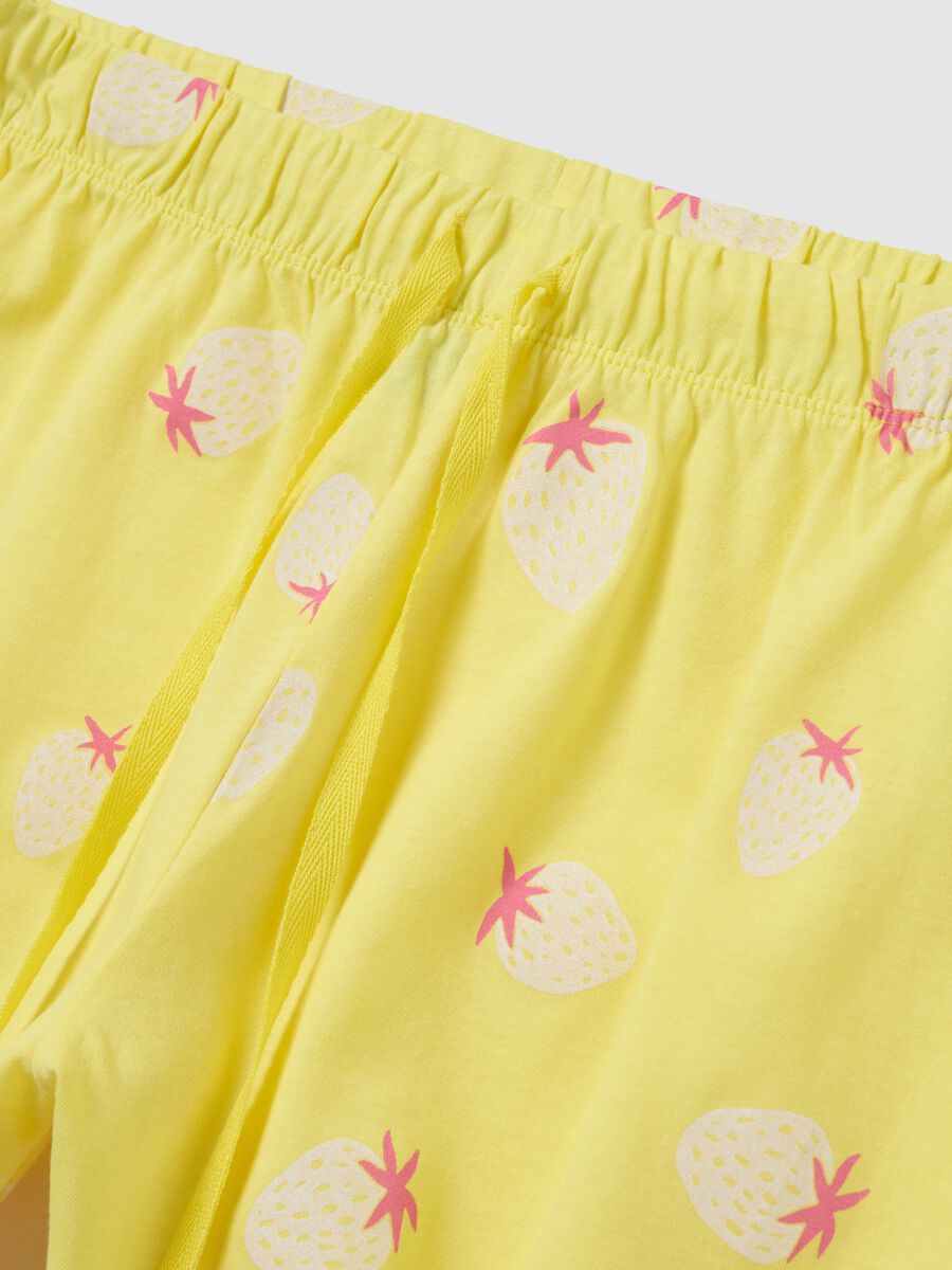 Women's Yellow Pure Cotton Shorts_5