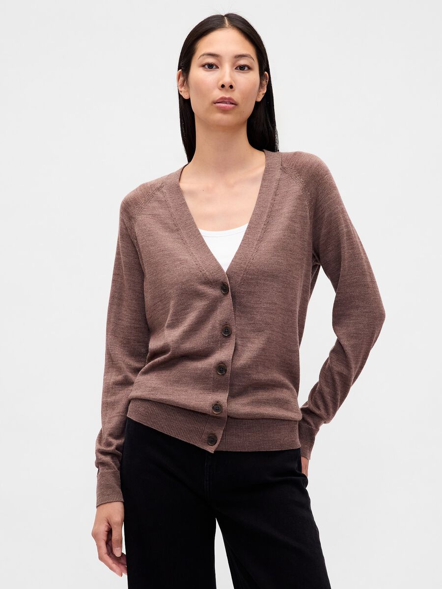 Cardigan marrone in lana_0