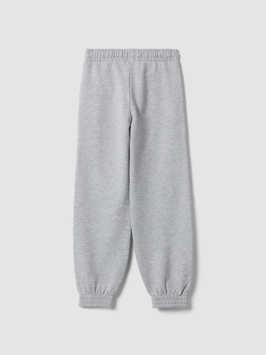 Pantaloni jogger grigi in cotone organico_1