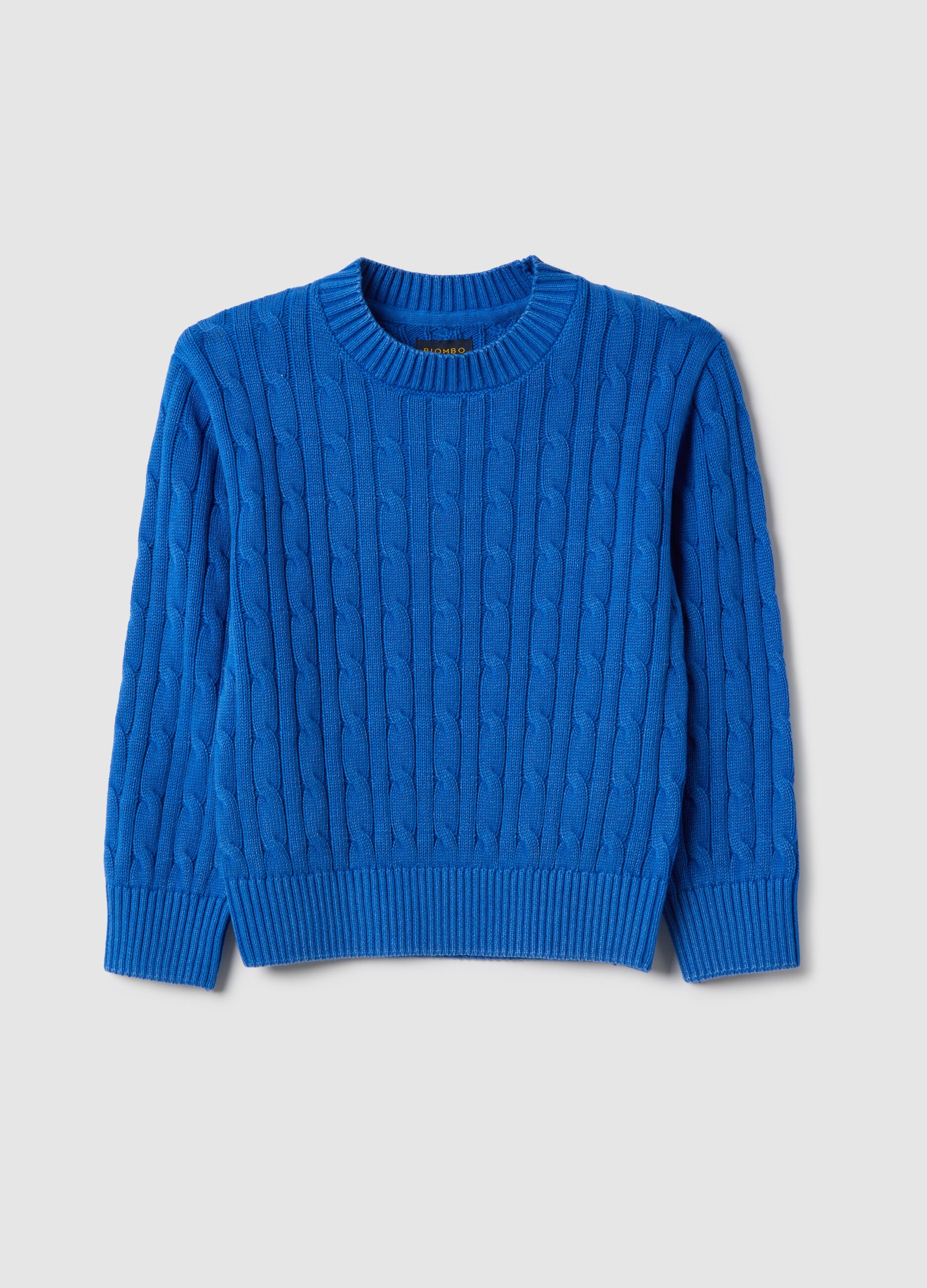 Kids' blue regular fit pure cotton pullover