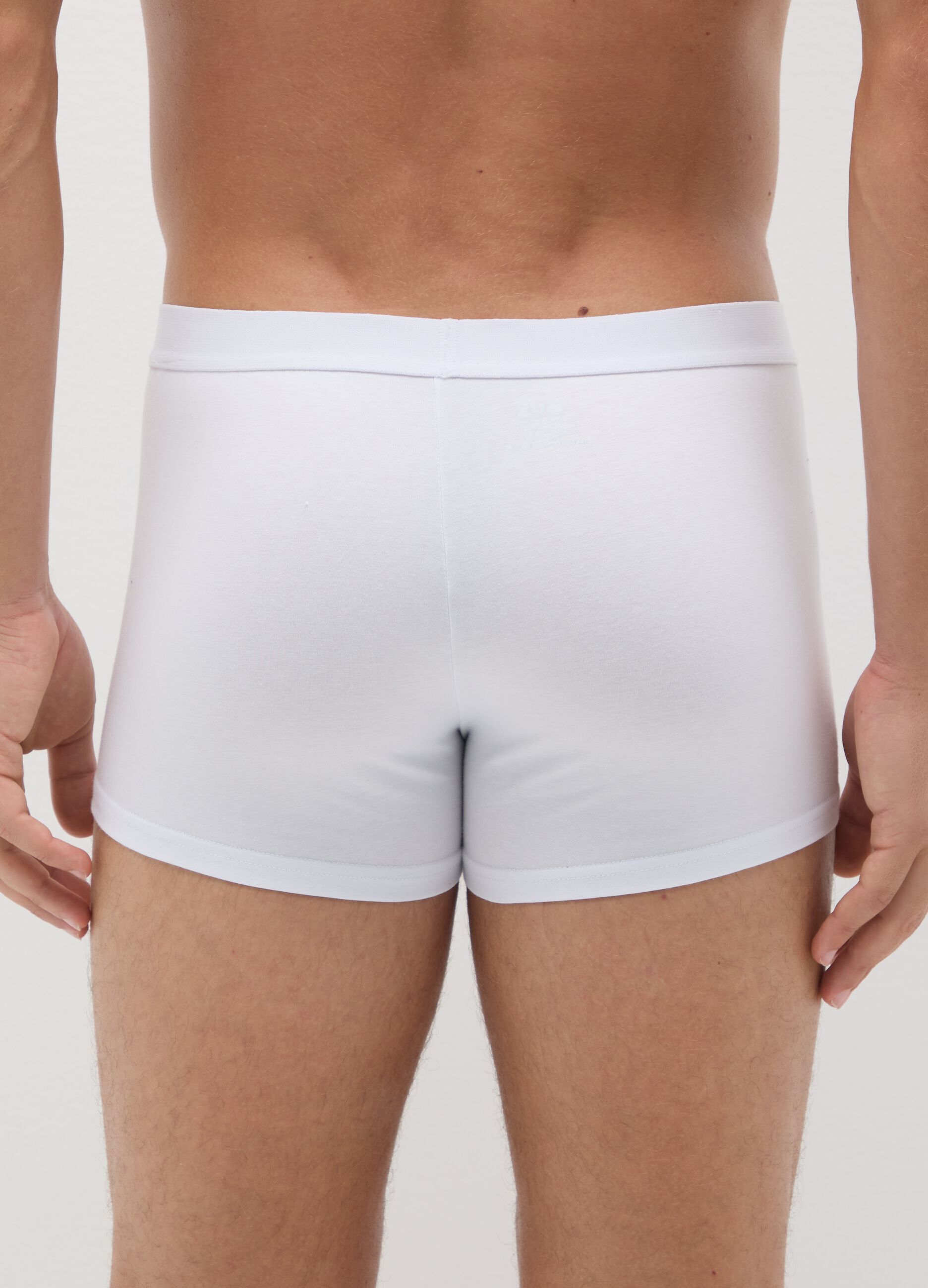 Set of stretch cotton white boxers