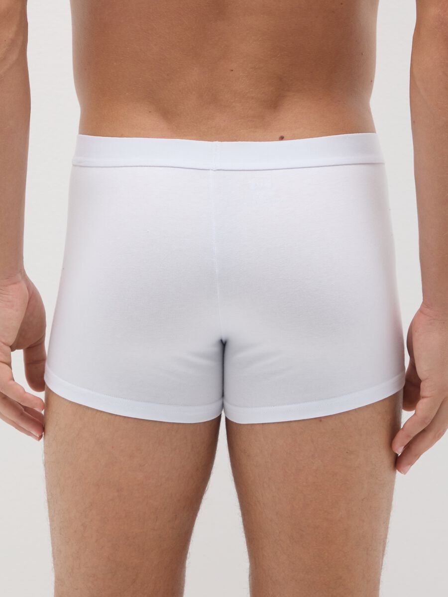 Multipack di cinque boxer in cotone bianco_2