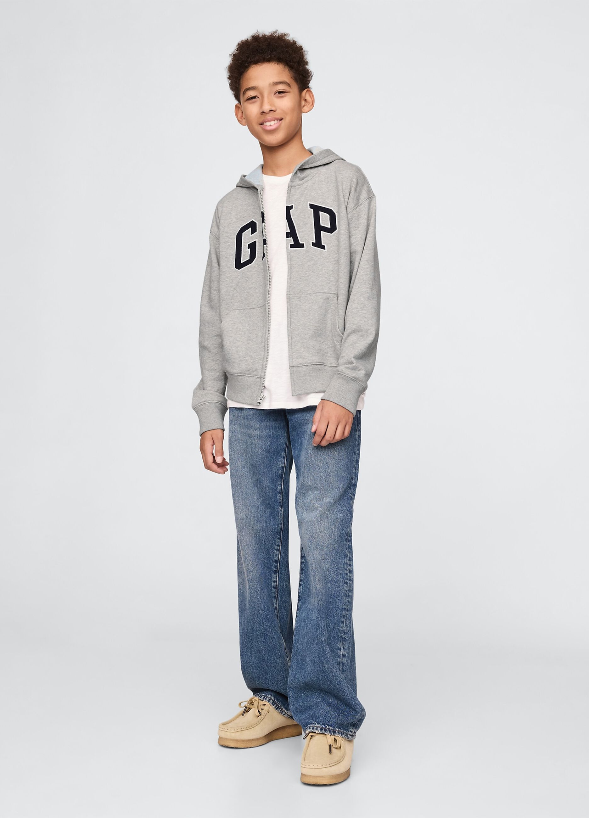 Full-zip cotton-blend hoodie