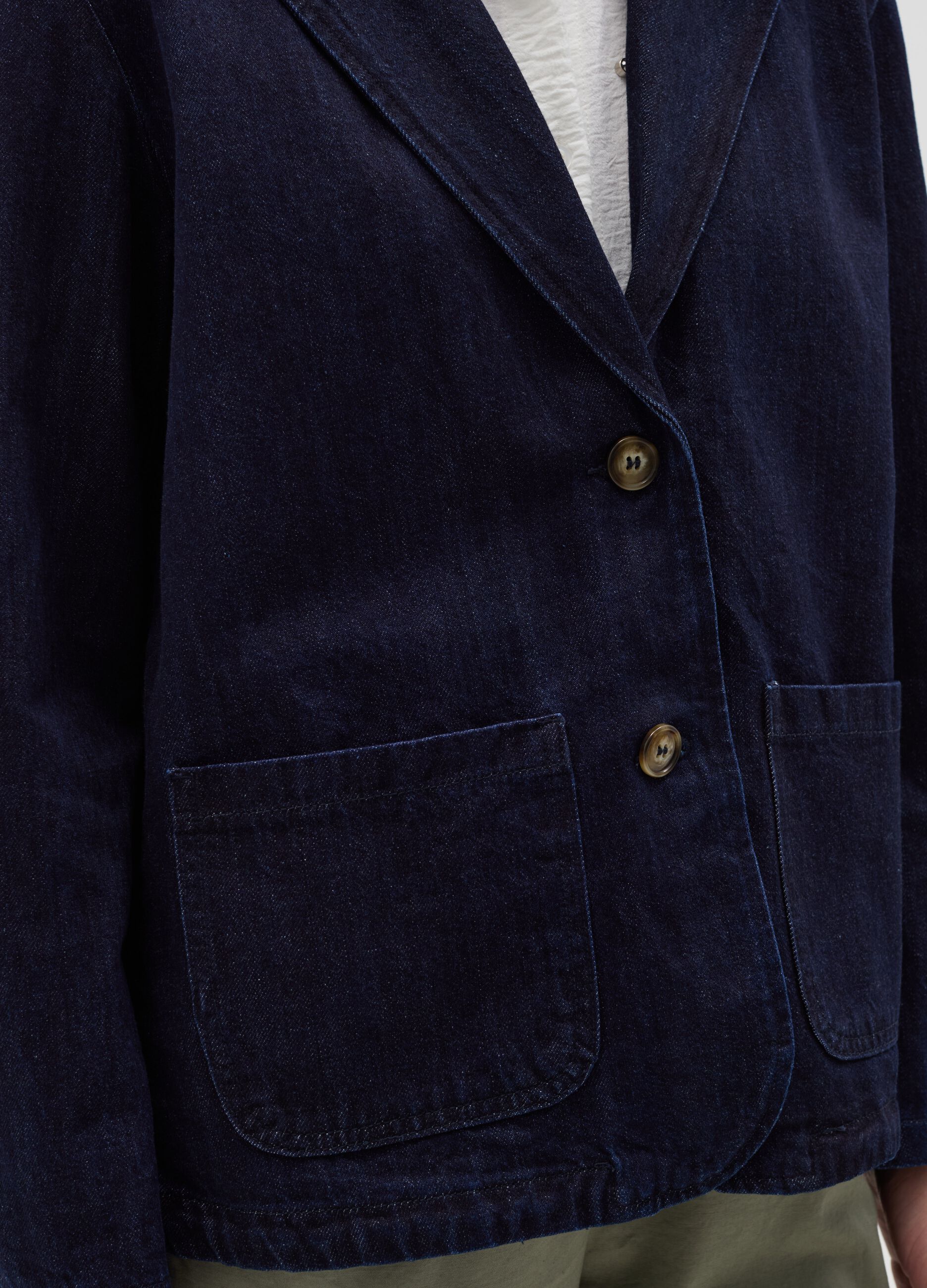 Single-breasted blazer in denim