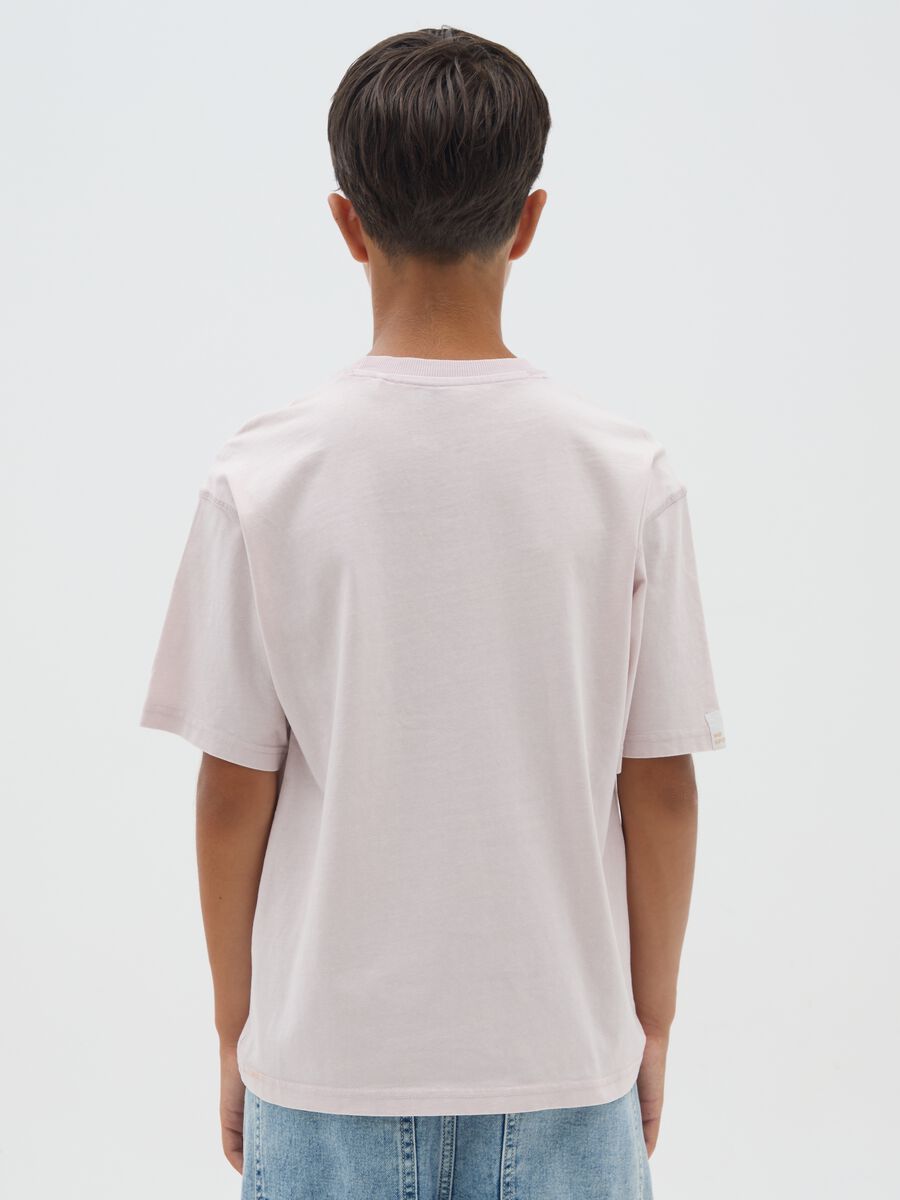 Boy's pure cotton pink regular fit t-shirt with a pocket_1