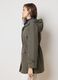 Green cotton blend regular fit parka with hood and zip_3