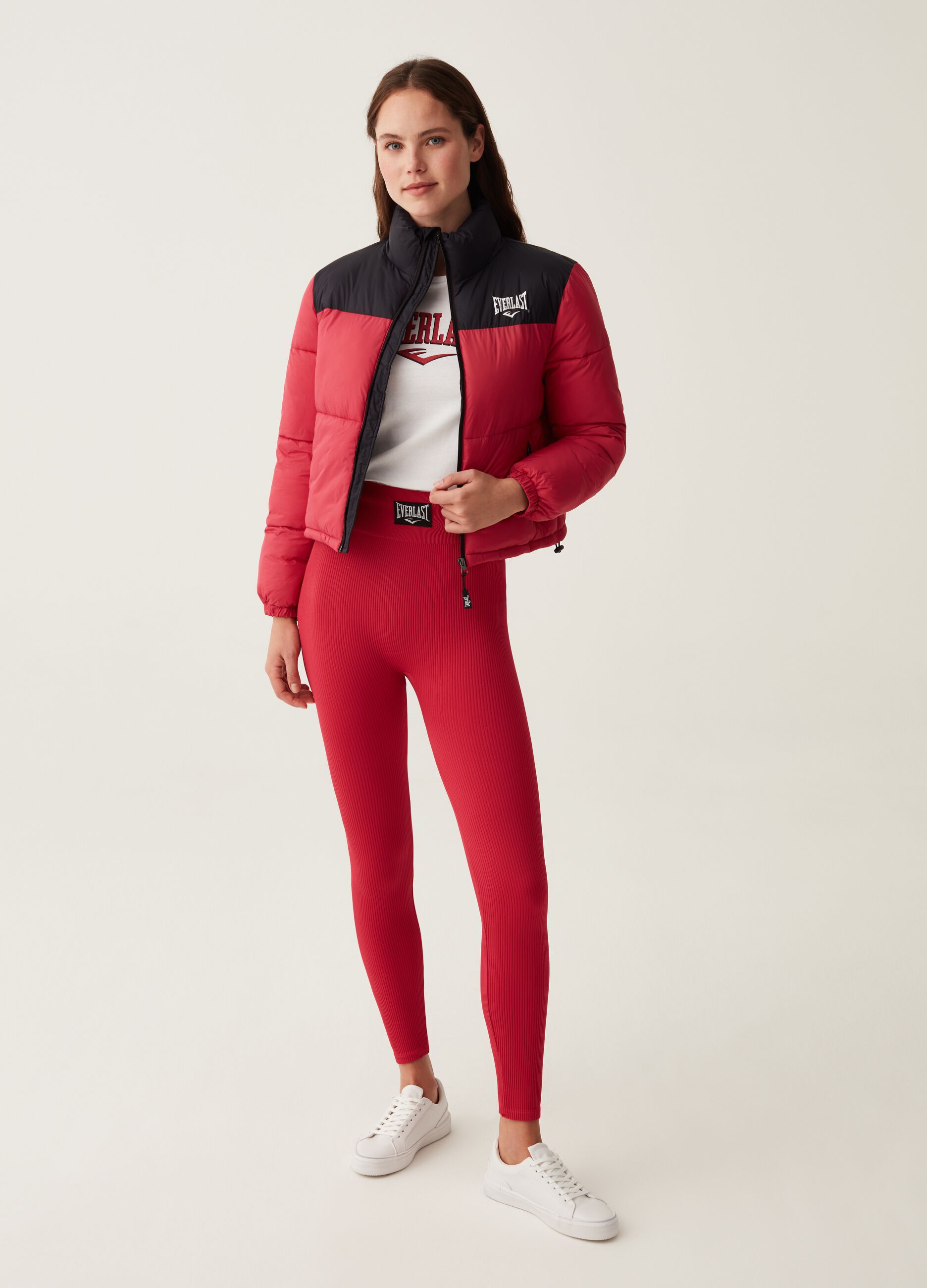 Piumino full-zip con stampa logo_0