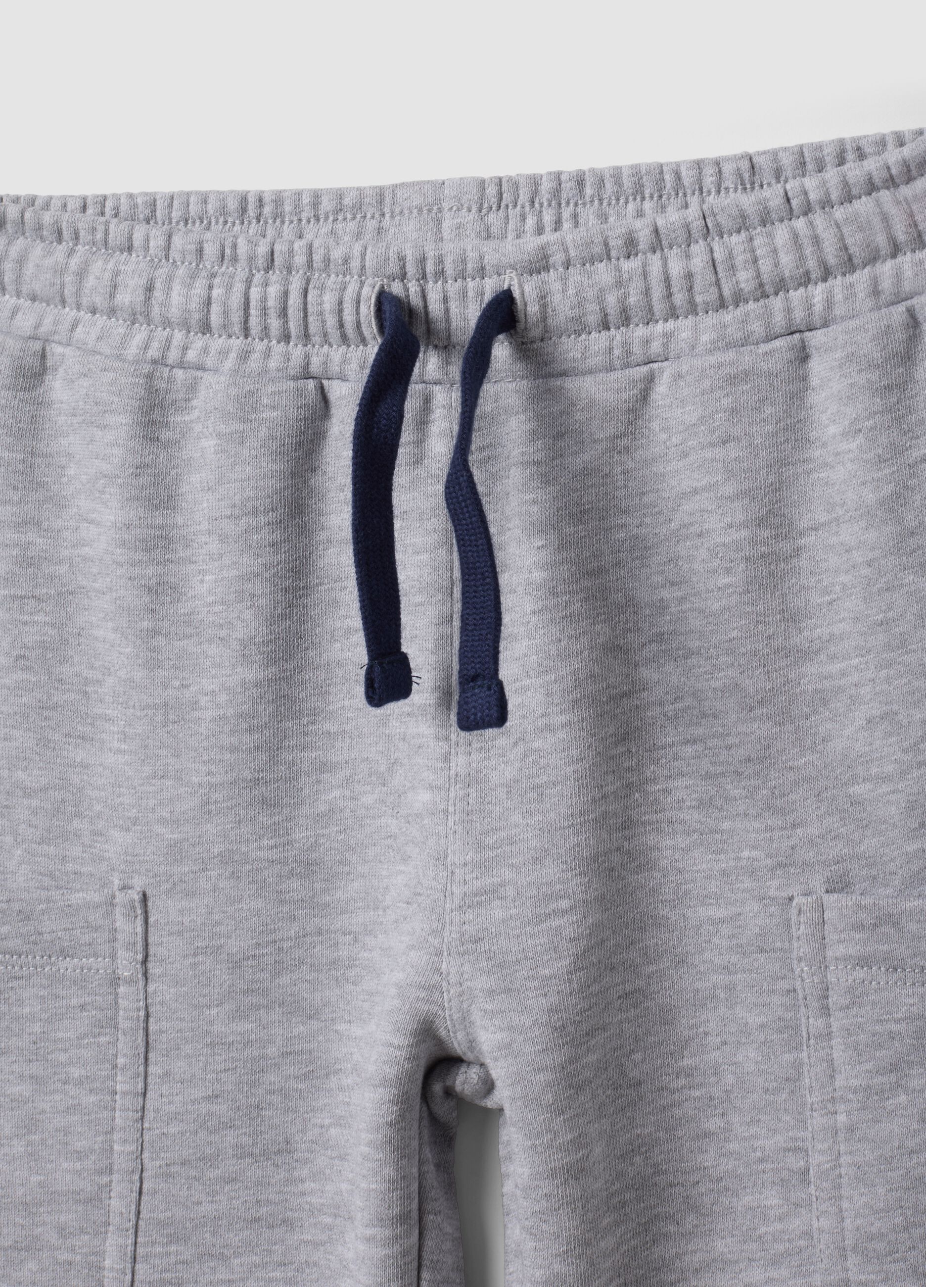 Completo jogging grigio in misto cotone con stampa Mickey Mouse