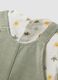 Green pure cotton set with short dungarees and printed T-shirt for babies_3