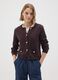 Brown pure cotton regular fit cardigan with buttons_1