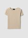 Beige short-sleeve pure linen T-shirt, regular fit_4