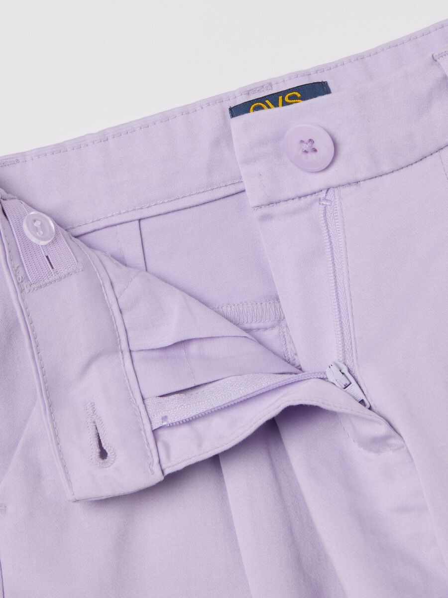 Bermuda shorts in poplin with pockets_2