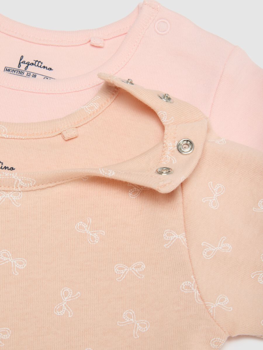 Multicolour short-sleeve pure cotton baby bodysuit tripack_2