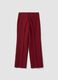 Red wide-leg formal trousers in stretch viscose blend_1