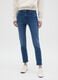 High-waisted blue skinny jeans in stretch cotton_1