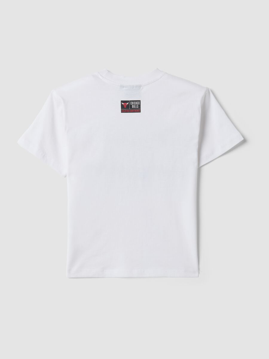 White short-sleeve pure cotton T-shirt with print_1