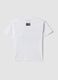 White short-sleeve pure cotton T-shirt with print_1