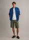 Green stretch cotton cargo shorts, regular fit_0