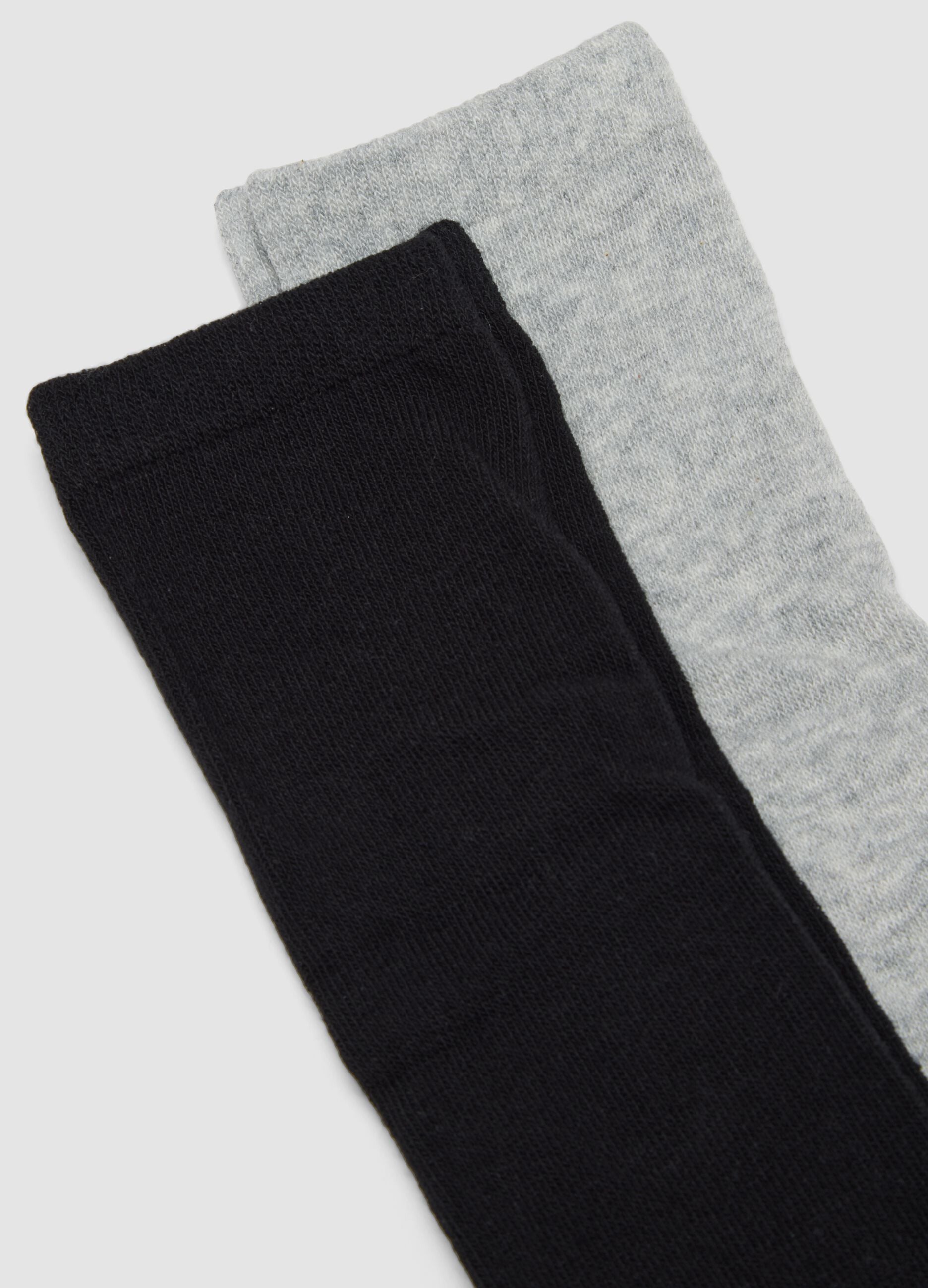 3-pack of long blue socks in stretch organic cotton