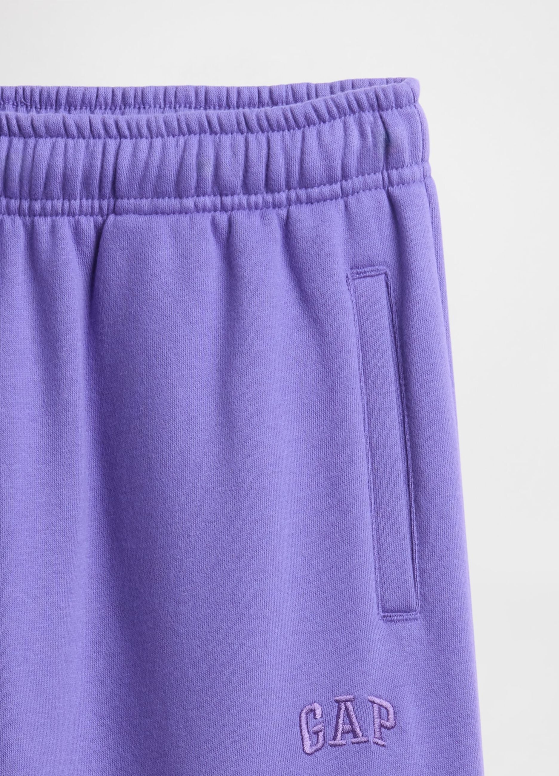 Purple knit trousers for girls