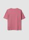 Pink crew-neck T-shirt in stretch cotton-modal blend, regular fit_1