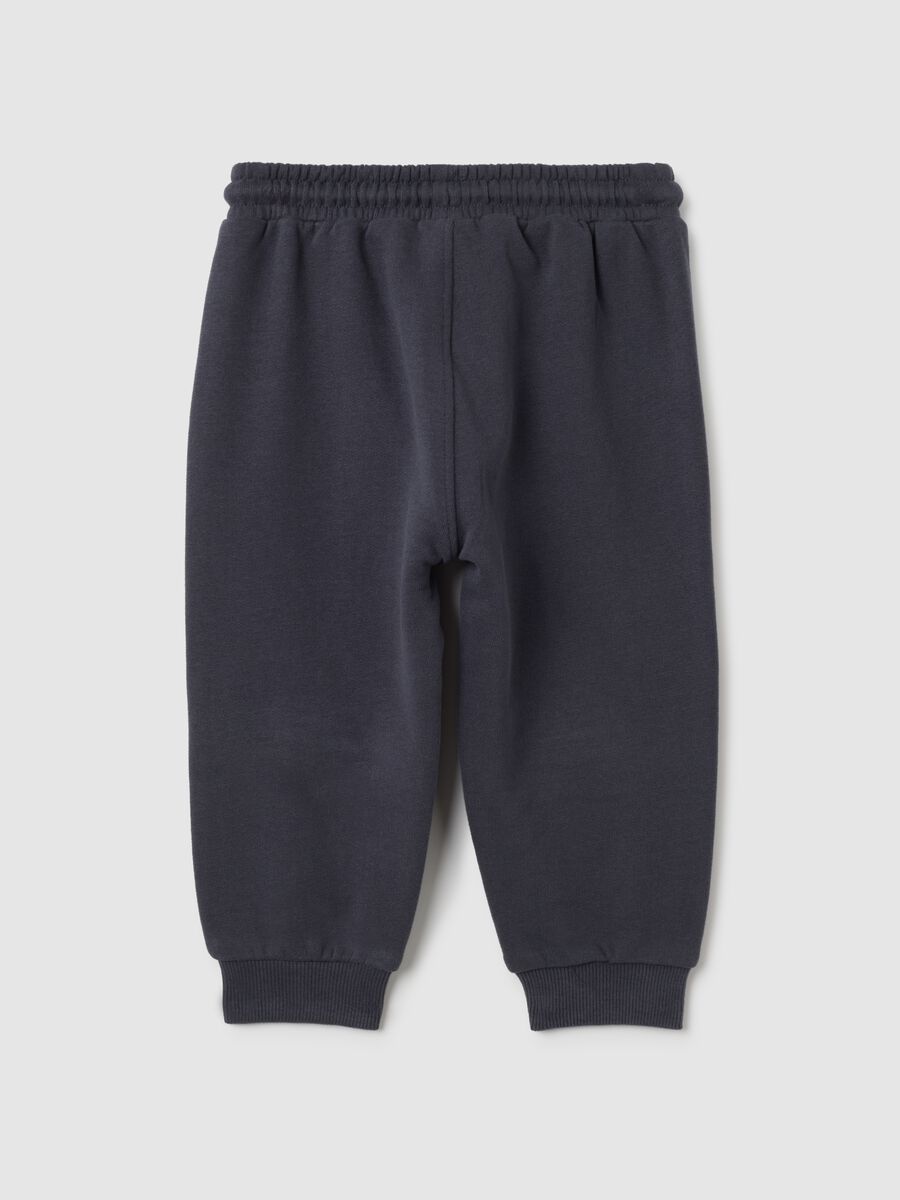 Children's regular fit black pure cotton trousers_1