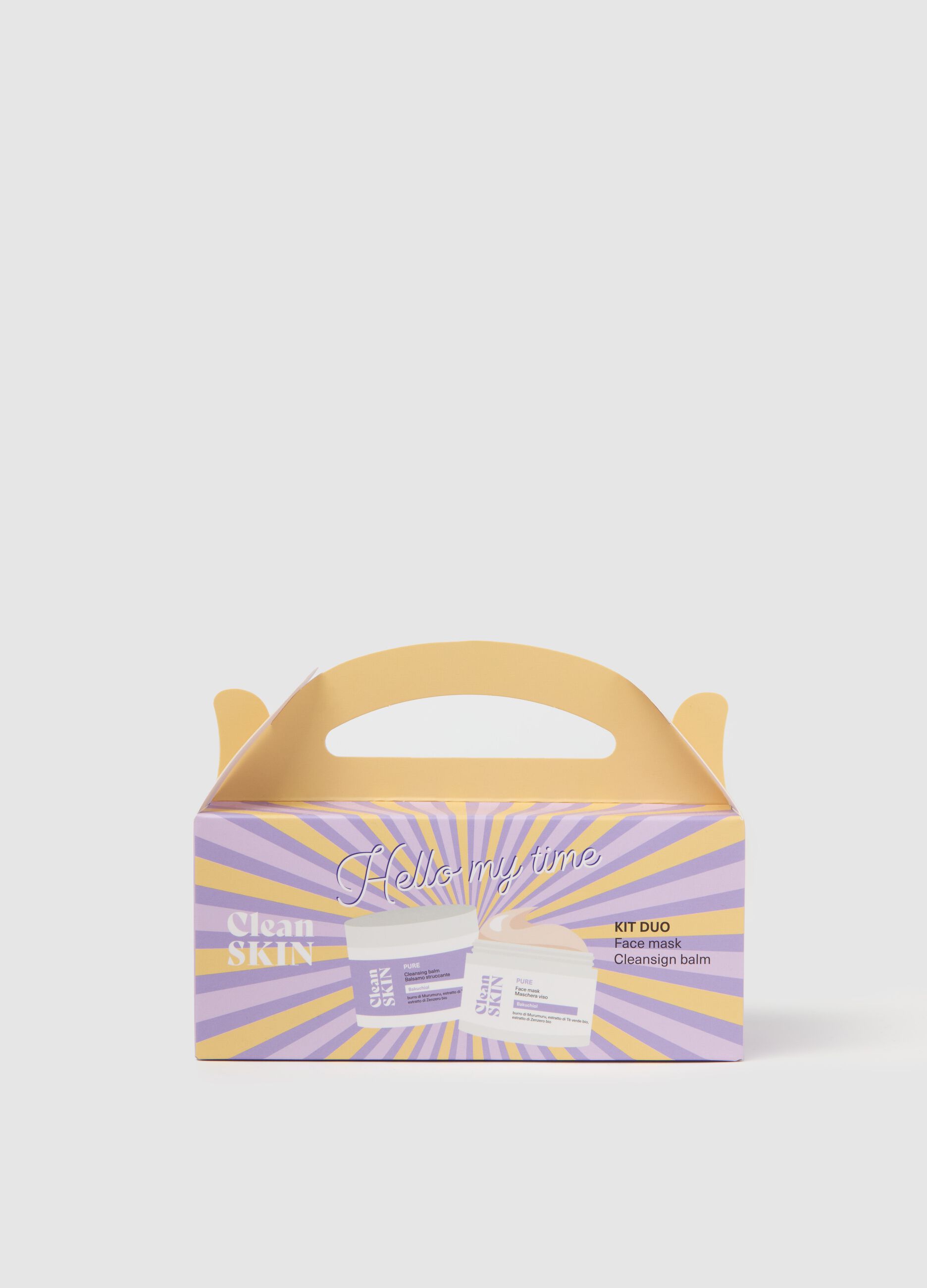 Mask+make-up remover butter kit with bakuchiol