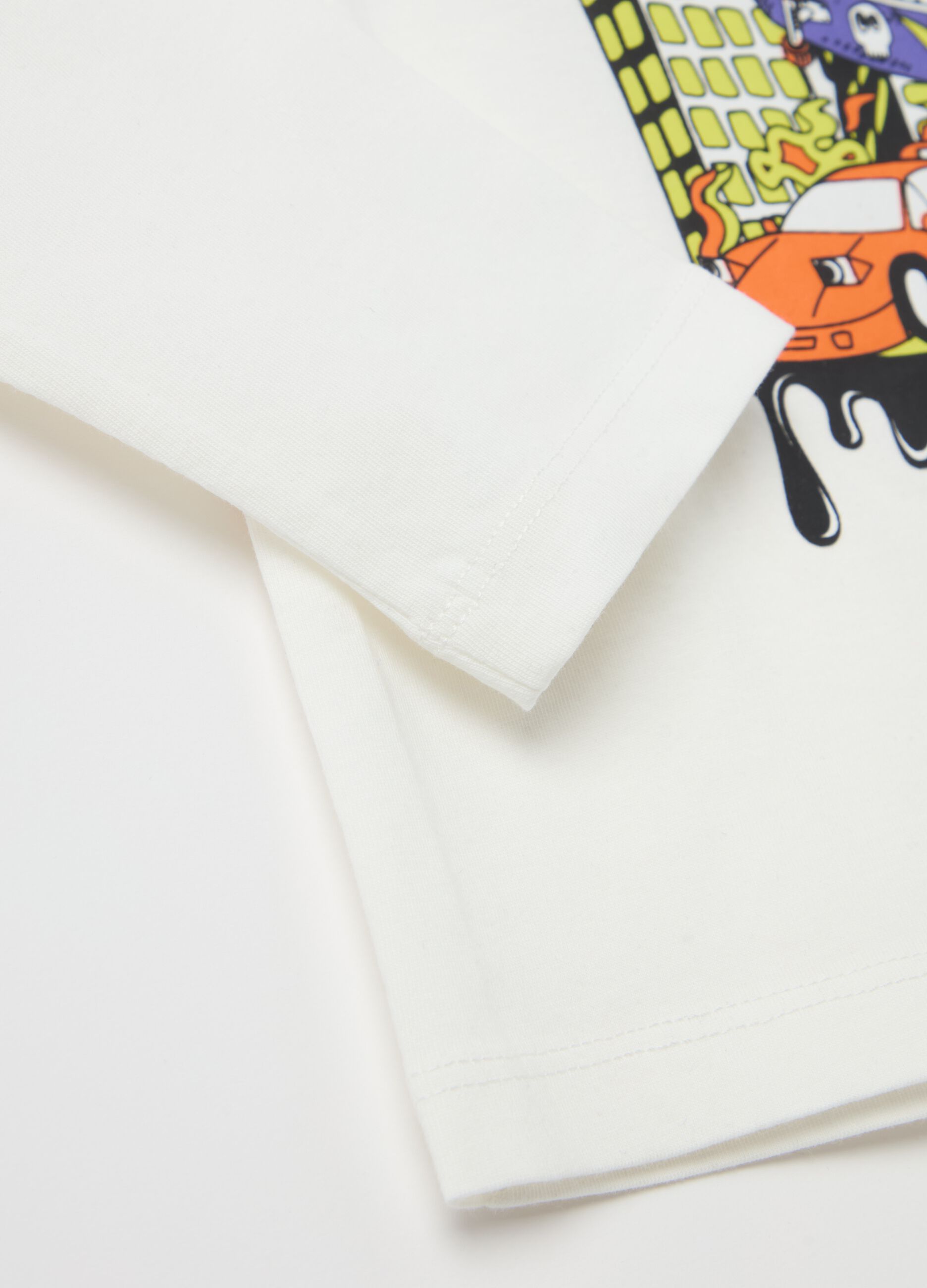Long-sleeved T-shirt in cotton with print