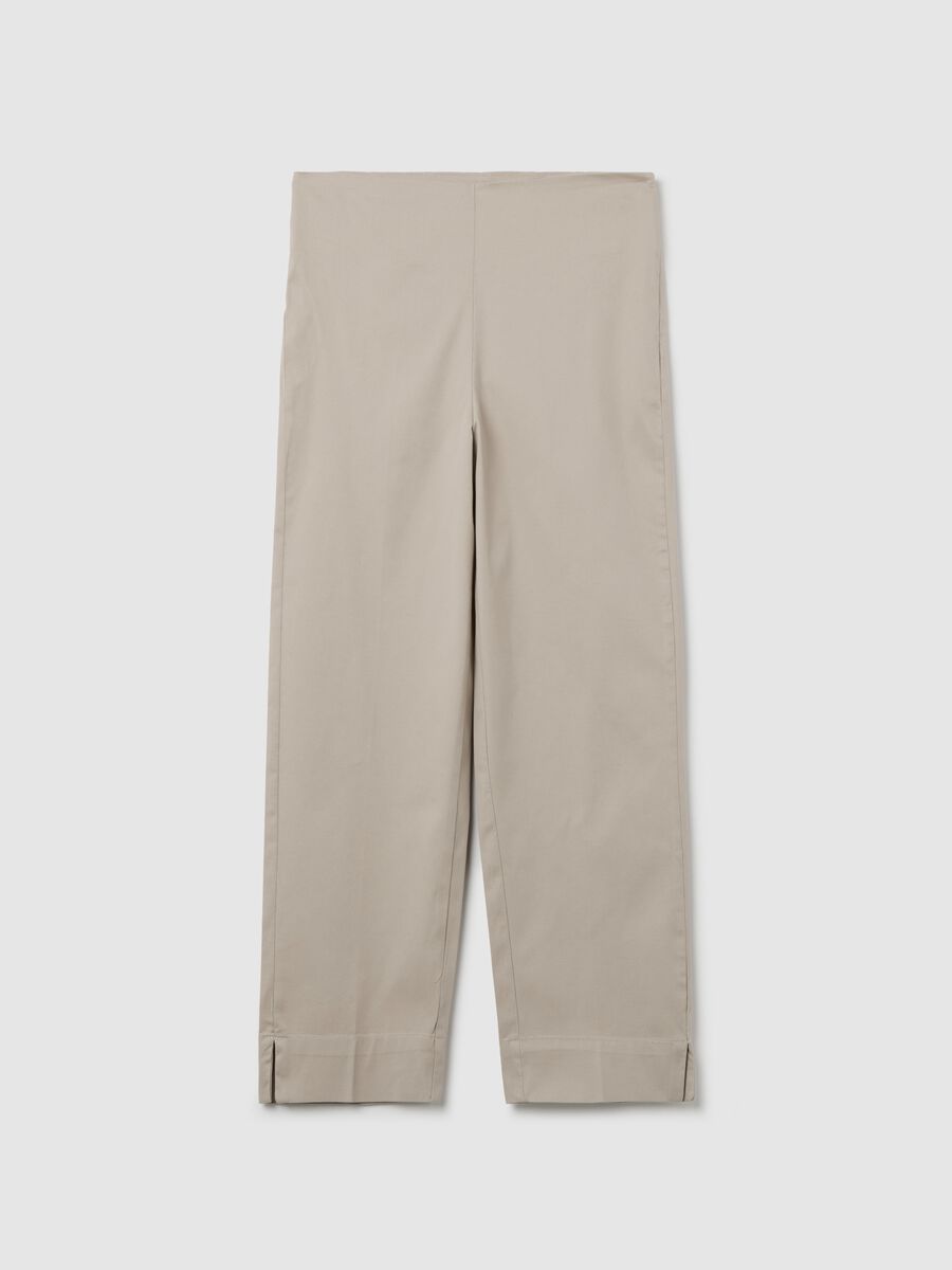 Beige cropped cigarette trousers_4