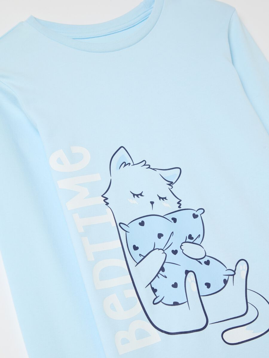 Organic cotton pyjamas with "BEDTIME" print_2
