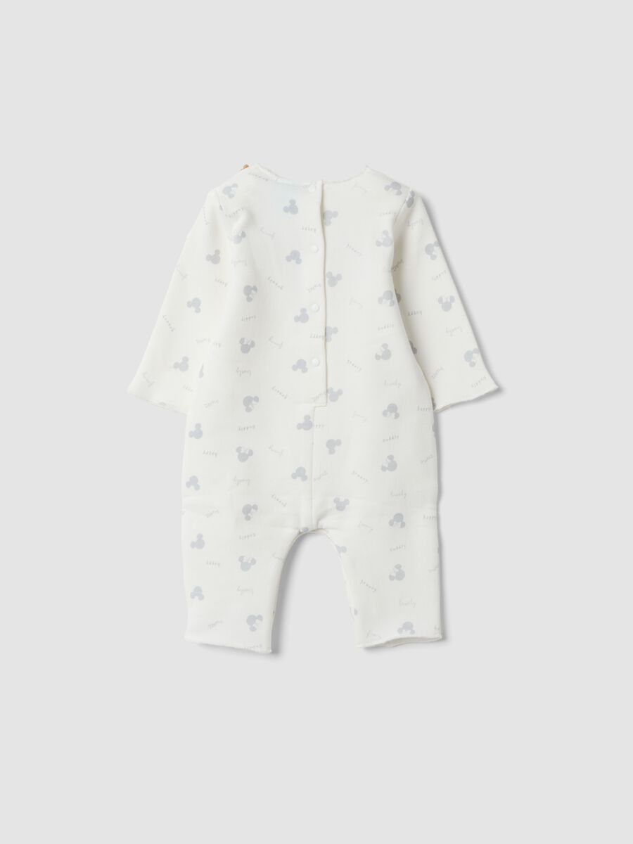 Tutina bianca in puro cotone organico con stampa Minnie_1
