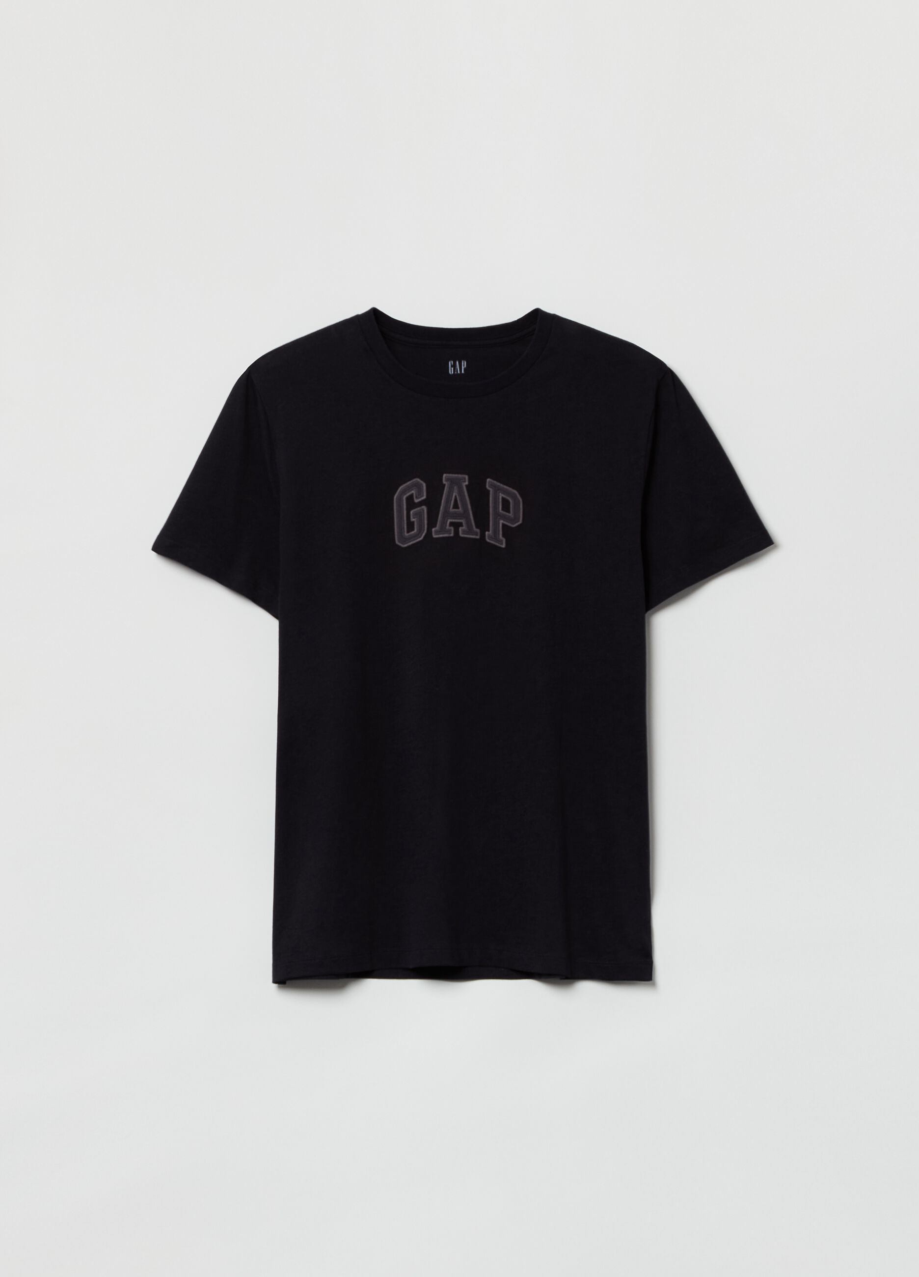 T-shirt in cotone con ricamo logo