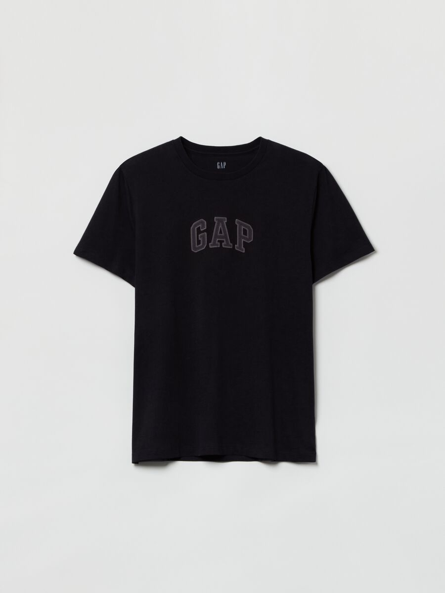 Cotton T-shirt with embroidered logo_1