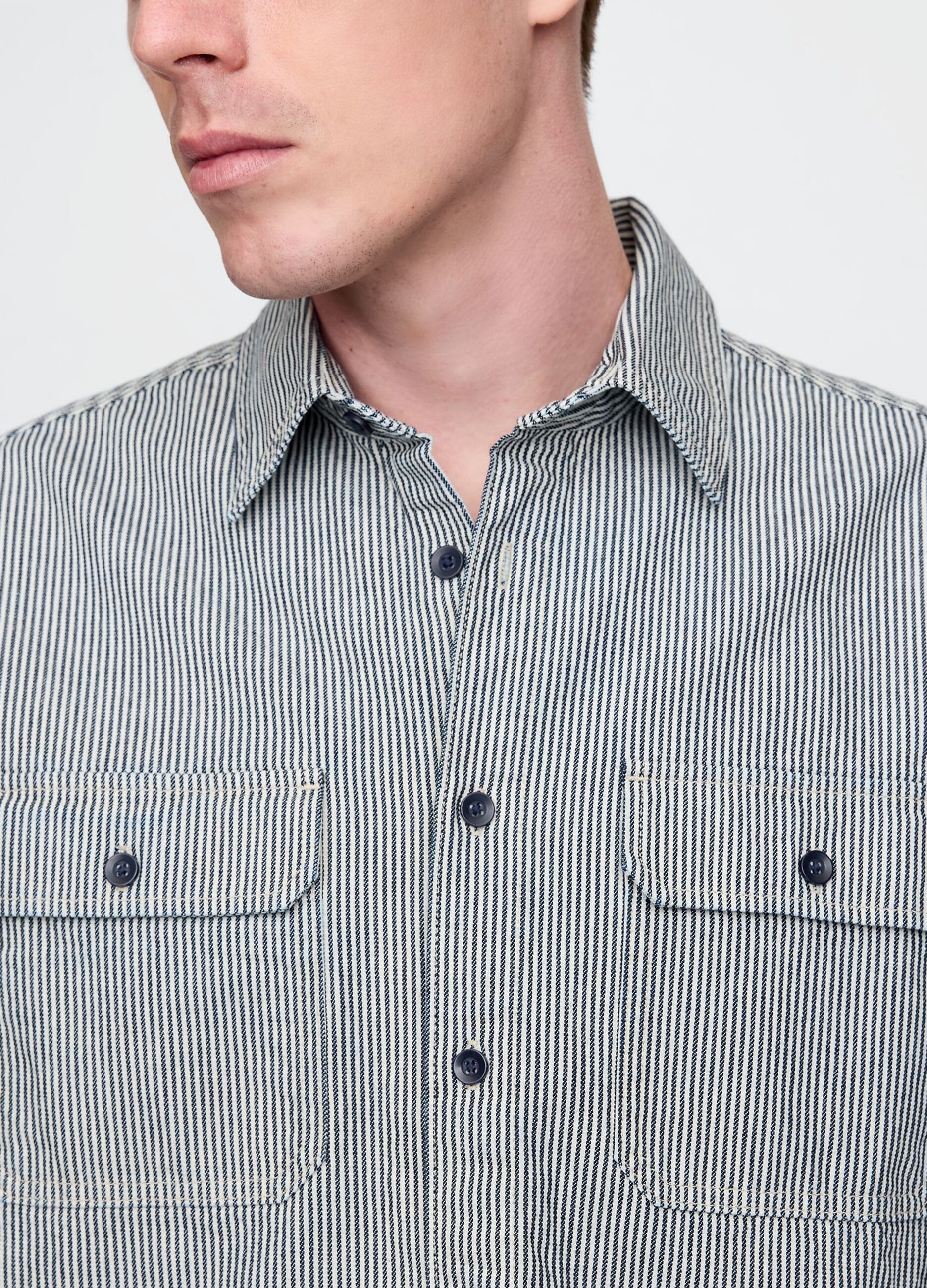 Black and Grey Striped Shirt